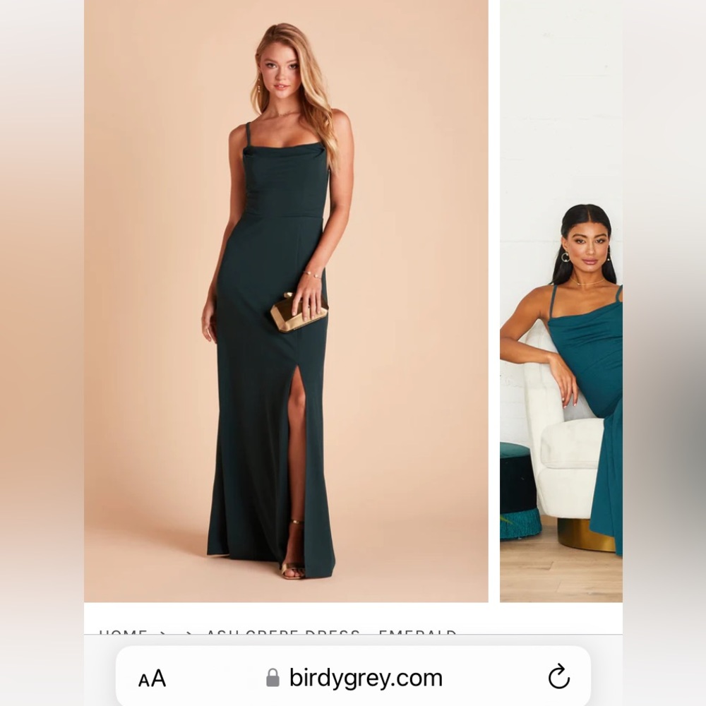 Birdy Grey Ash Dress Crepe Emerald XS